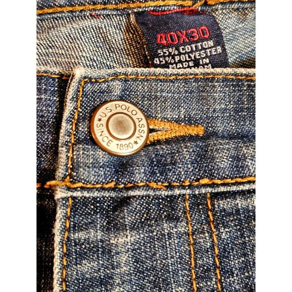 Men’s US Polo ASSN Carpenter Pants Jeans Y2K Vintage 40x30 Baggy Skater - Picture 6 of 8